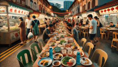 chinatown hawker leftovers consumption